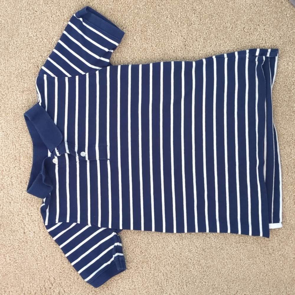 Carter's Navy and White Striped Polo Shirt